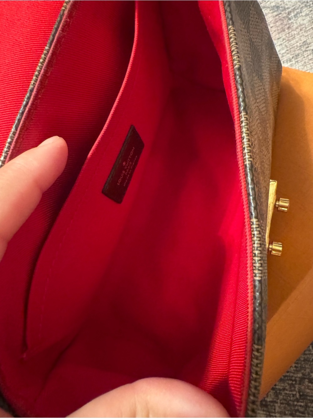 Louis Vuitton Brown Damier Top Handle Satchel with Gold Hardware - Picture 7 of 9